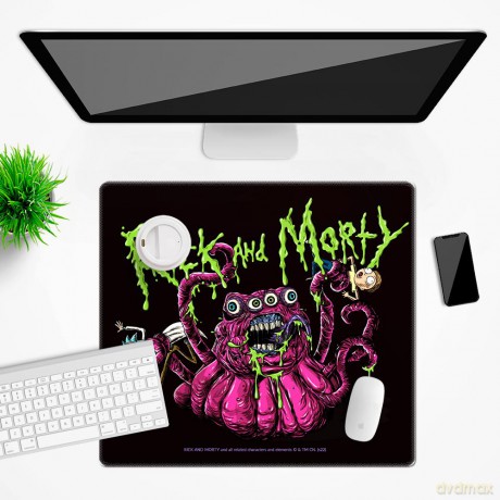 Mata na biurko 50x45 Rick i Morty 036 Rick and Morty Czarny