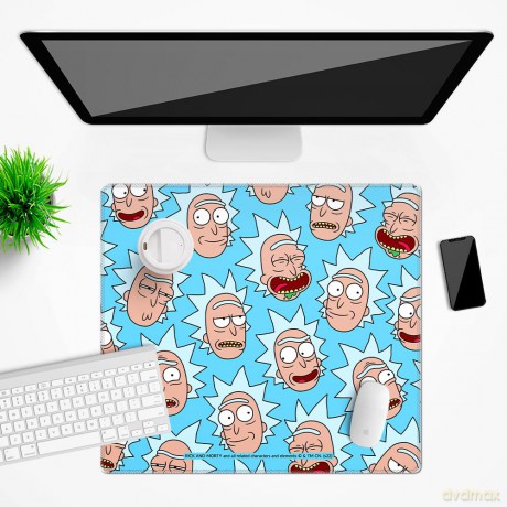 Mata na biurko 50x45 Rick i Morty 015 Rick and Morty Niebieski