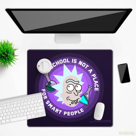 Mata na biurko 50x45 Rick i Morty 037 Rick and Morty Czarny