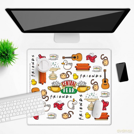 Mata na biurko 50x45 Friends 014 Friends Bialy