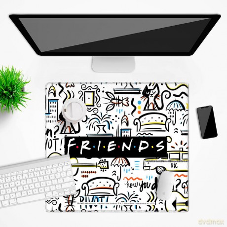 Mata na biurko 50x45 Friends 025 Friends Biały