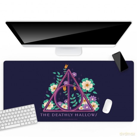 Mata na biurko 80x40 Insygnia Śmierci 002 Harry Potter Granatowy