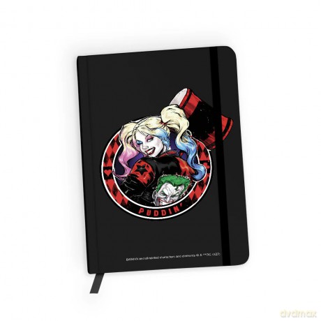 Notes w kratkę Harley Quinn 002 DC Czarny