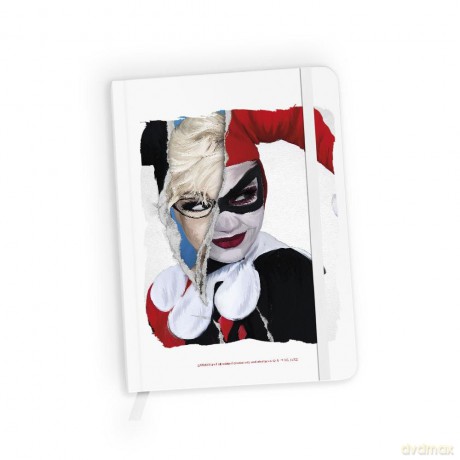 Notes w kratkę Harley Quinn 003 DC Biały