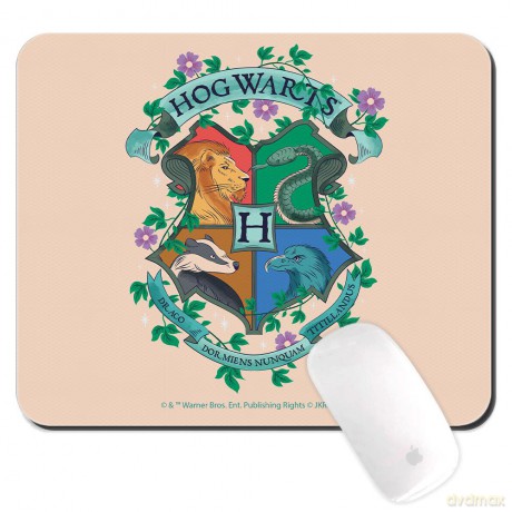 Podkładka pod mysz Herb Hogwartu 001 Harry Potter Beżowy