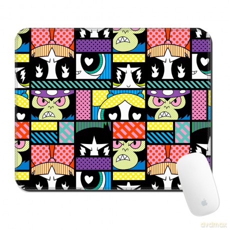 Podkładka pod mysz 32x27 Atomówki 027 The Powerpuff Girls Wielobarwny