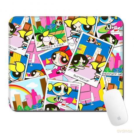 Podkładka pod mysz 32x27 Atomówki 019 The Powerpuff Girls Wielobarwny