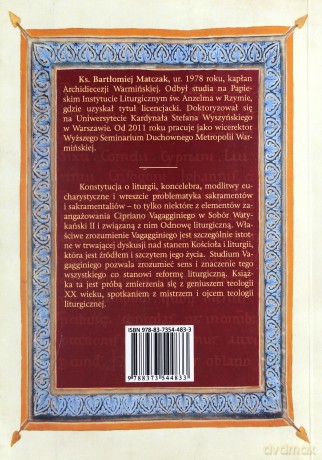 Cipriano Vagaggini OSB i Reforma Liturgiczna - Ks. Bartłomiej Matczak [KSIĄŻKA]