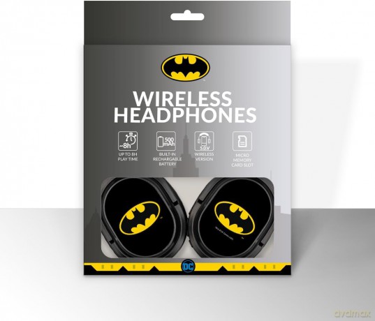 Bezprzewodowe słuchawki stereo z mikrofonem Batman 002 DC Czarny