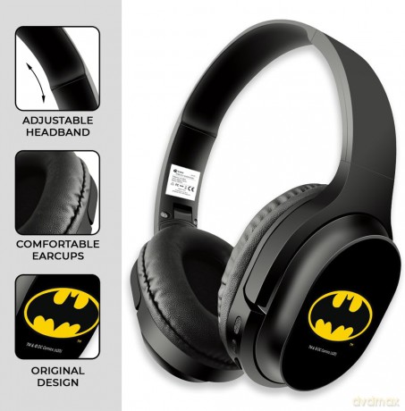 Bezprzewodowe słuchawki stereo z mikrofonem Batman 002 DC Czarny