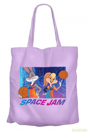 Torba Kosmiczny Mecz 017 Looney Tunes Fioletowy
