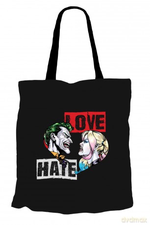 Torba Harley Quinn i Joker 001 DC Czarny