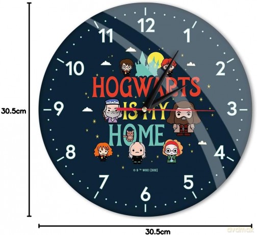Zegar ścienny z połyskiem Harry Potter 237 Harry Potter Granatowy
