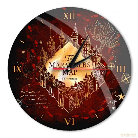 Zegar ścienny z połyskiem Harry Potter 073 Harry Potter Czerwony