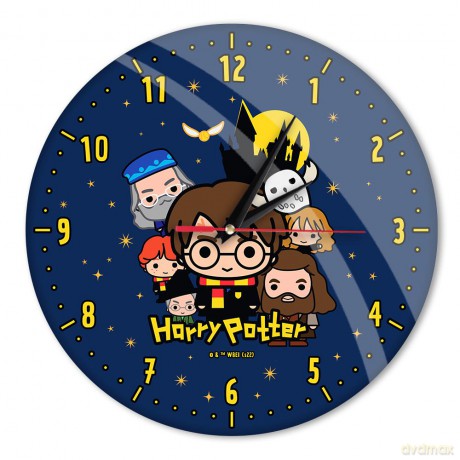 Zegar ścienny z połyskiem Harry Potter 100 Harry Potter Granatowy