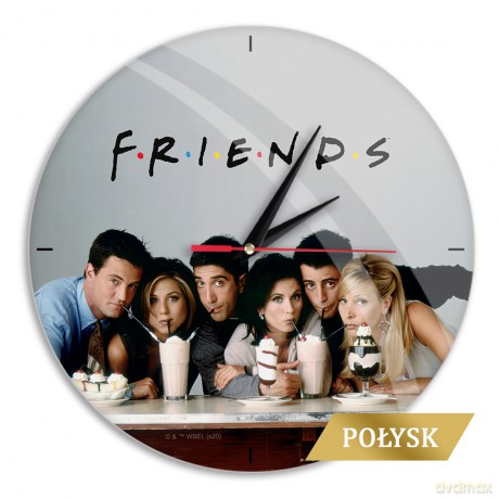 Zegar ścienny z połyskiem Friends 015 Friends Wielobarwny