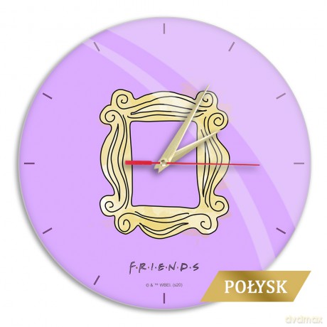 Zegar ścienny z połyskiem Friends 006 Friends Fioletowy