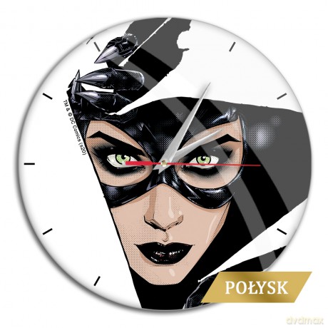 Zegar Ścienny z Połyskiem Catwoman 001 DC Wielobarwny