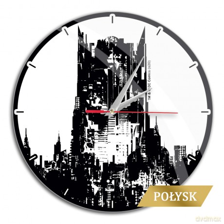 Zegar Ścienny z Połyskiem Batman 002 DC Biały