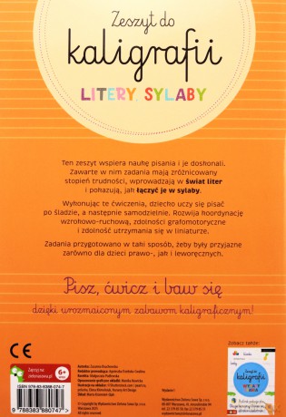 Litery, sylaby. Zeszyt do kaligrafii [KSIĄŻKA]