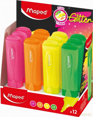 Zakreślacz Glitter Fluo brokatowy 1 szt.mix