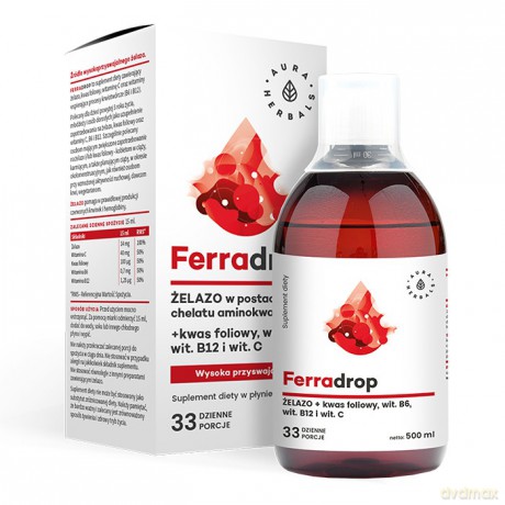 AURA Ferradrop żelazo+kwas foliowy 500ml