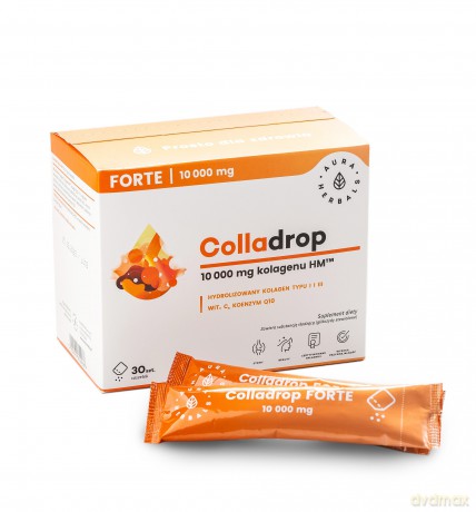 AURA HERBALS Colladrop Forte Kolagen morski 10000 mg - 30 saszetek