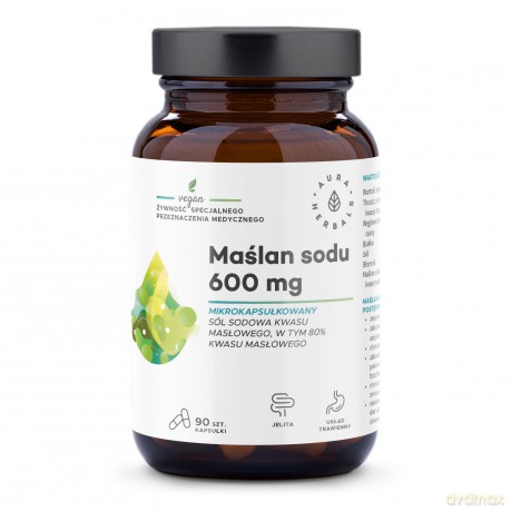 AURA Maślan sodu 600mg kapsułki 90szt