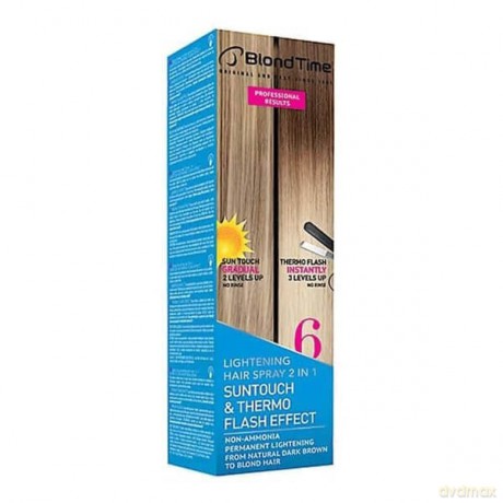 BLOND TIME 6 Rozjaśniacz do włosów 2 w 1 w sprayu - z efektem termoochrony i ochrony UV 200 ml