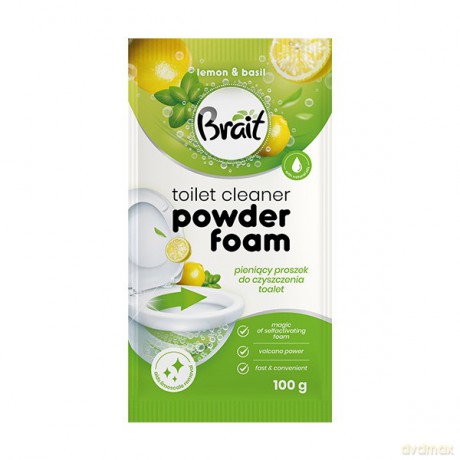 BRAIT Wulkan Pieniący proszek do czyszczenia toalet Lemon Basil 100 g