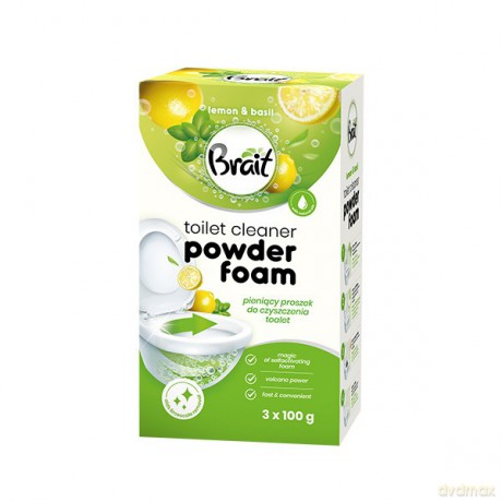 BRAIT Wulkan Pieniący proszek do czyszczenia toalet Lemon Basil 3 x 100 g