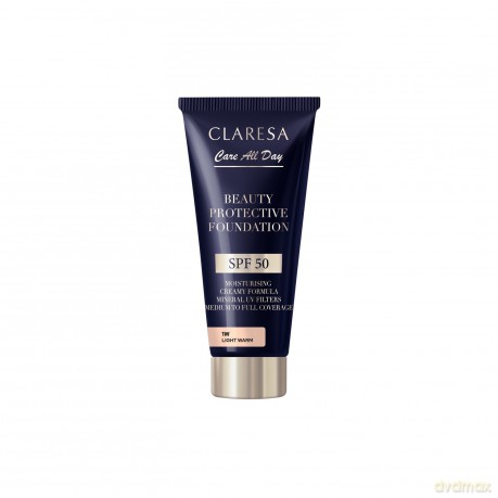 CLARESA Beauty Protective Foundation Nawilżający podkład z filtrem SPF 50 1W Light Warm 30 ml