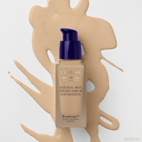 CLARESA Natural Skin Tinted Serum Foundation Podkład-serum z naturalnym wykończeniem 2WO Medium Olive 32 ml