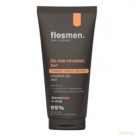 FLOSMEN Żel pod prysznic 3w1 225 ml