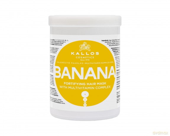 KALLOS Maska d/włosów 1000ml Banana z kom.Multiwi&