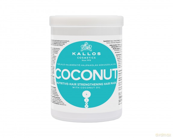 KALLOS Maska d/włosów 1000ml Coconut odżyw.-regen
