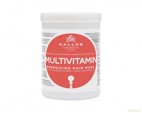KALLOS Maska d/włosów 1000ml Multivitamin wzmac.