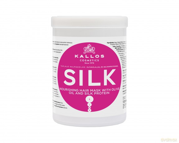 KALLOS Maska d/włosów 1000ml Silk z prot. jedw.