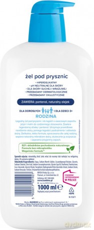 NIVEA BAMBINO RODZINA Żel 1000ml p/prysz malina&