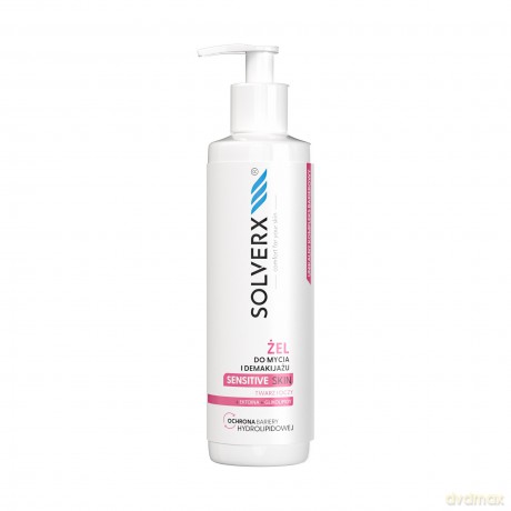SOLVERX Sensitive Skin Żel do mycia i demakijażu twarzy i oczu 200 ml