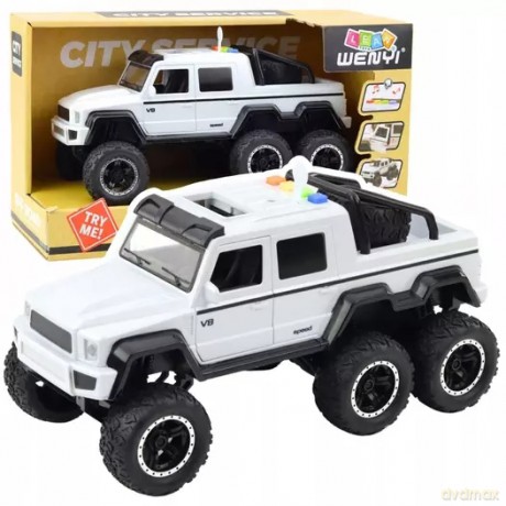 Autko Terenowe Pickup 6x6 Dźwięk, Światła, Napęd Frykcyjny, Otwierane Drzwi
