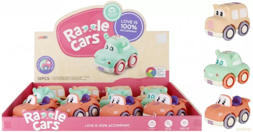 Auto Cartoon Grzechotka 10cm Mc Disp12/144