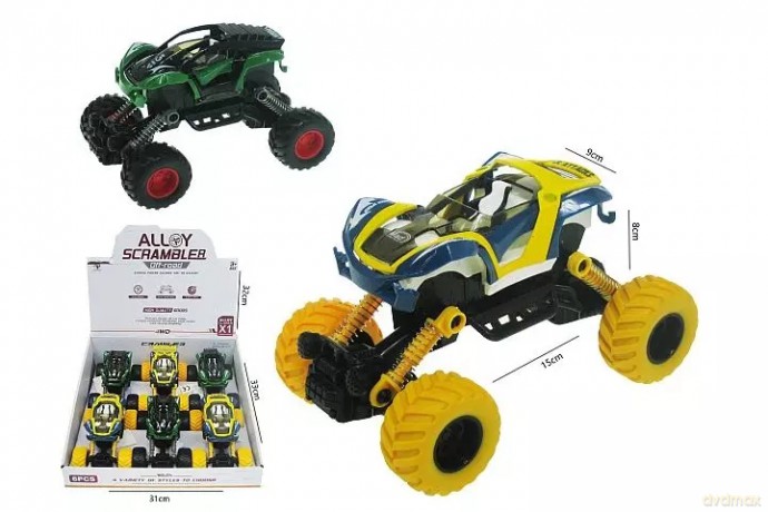 Auto duże koła 15cm metal 6szt/op H13573 44485