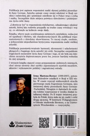 Człowieczy los - Irma Martens-Berner [KSIĄŻKA]
