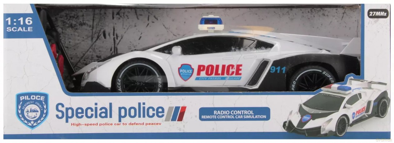 Auto Policja R/c Ff 32x12x13 Mc Wb 54