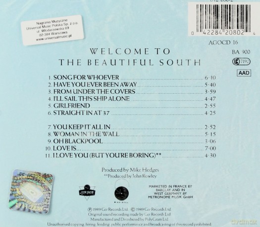 The Beautiful South: Welcome To Beautiful South [CD]