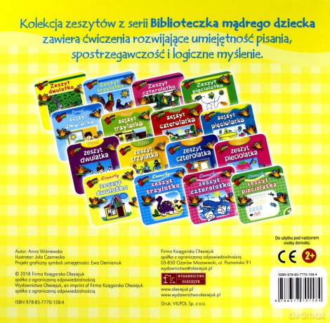 Czwarty zeszyt dwulatka. Biblioteczka mądrego dziecka - Anna Wiśniewska [KSIĄŻKA]