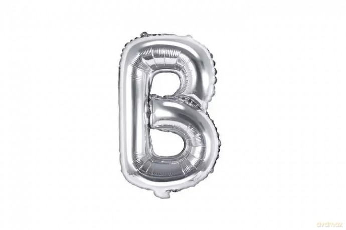 Balon fol.Litera B 35cm srebrny 71970