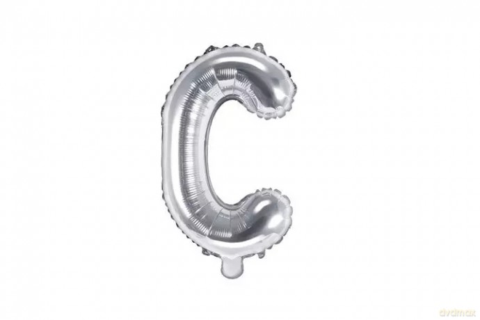 Balon fol.Litera C 35cm srebrny 71994