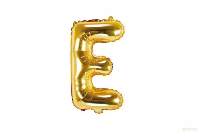 Balon fol.Litera E 35cm złoty 72045